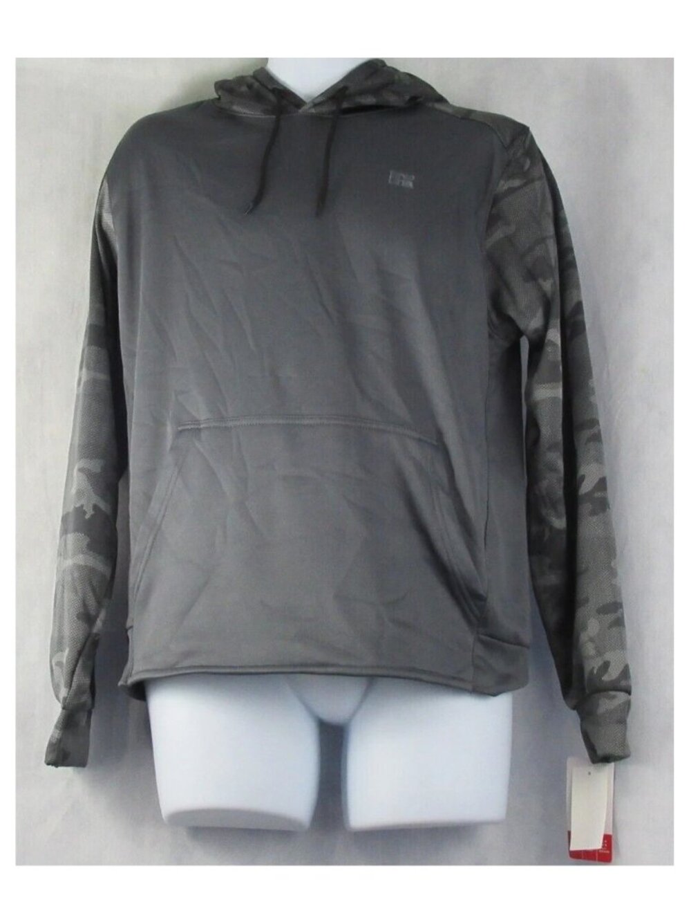 Russell Athletic Men's Colorblocked Camo Fleece Hoodie, Gravel Gray, Small